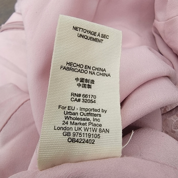 Free People Utopia Maxi Dress 6 Lace Ovelaid Fairycore Lined Pink Coquette - Picture 13 of 16